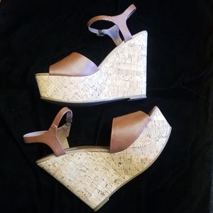 Steve Madden Korkey Wedge Platforms Sz 9